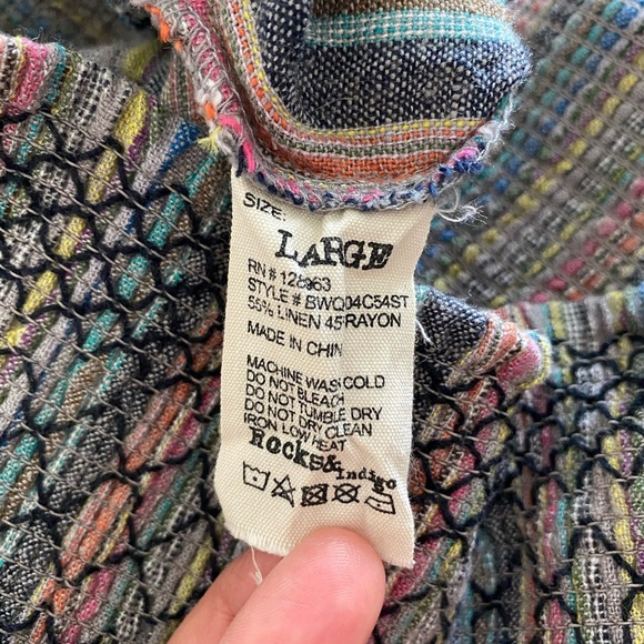 Rocks & Indigo | Multicolored Linen-blend Pant - Picture 3 of 6